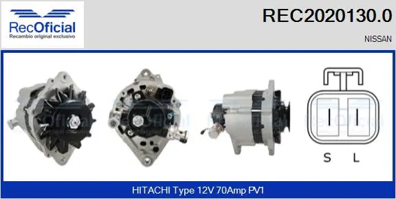 Alternateur RECOFICIAL REC2020130.0