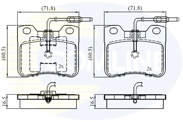 Kit de plaquettes de frein, frein à disque COMLINE CBP1231