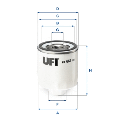 Filtre à huile UFI 23.664.00
