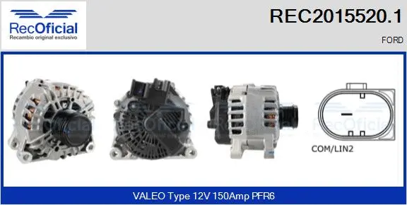 Alternateur RECOFICIAL REC2015520.1