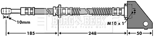 Flexible de frein BORG & BECK BBH7462