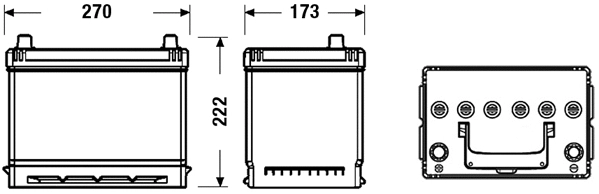 Batterie de démarrage TUDOR TC605