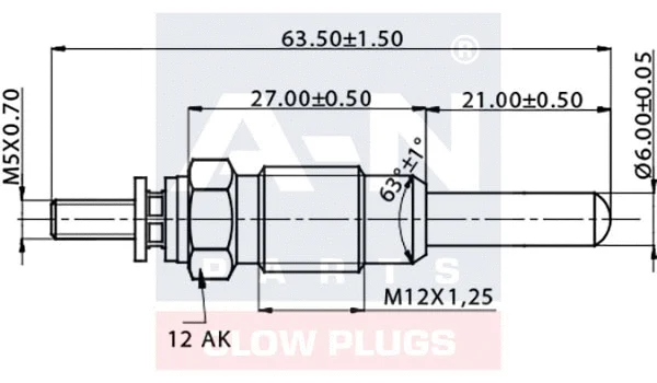 Bougie de préchauffage A-N PARTS A-N064113