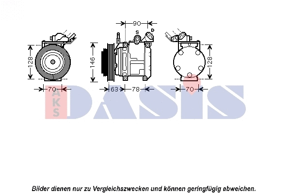 Compresseur, climatisation AKS DASIS 850715N