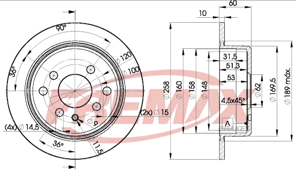 Disque de frein FREMAX BD-9581