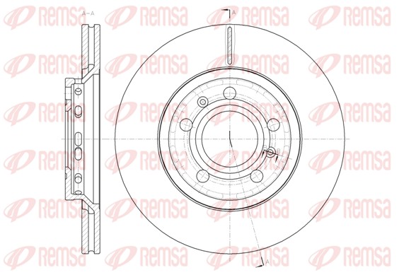 Disque de frein REMSA 61447.10