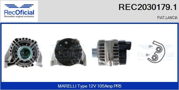 Alternateur RECOFICIAL REC2030179.1