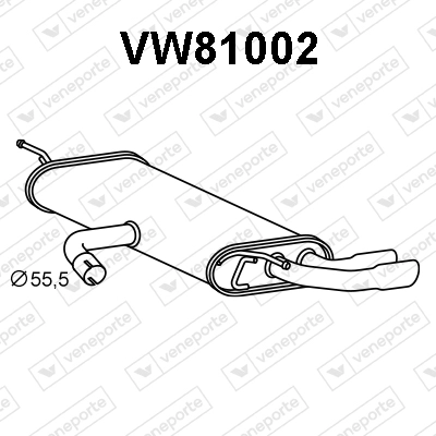Silencieux arrière VENEPORTE VW81002