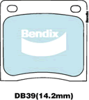 Kit de plaquettes de frein, frein à disque BENDIX-SEA DB39 MKT
