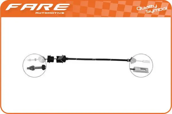 Tirette à câble, commande d'embrayage FARE-CO 24447