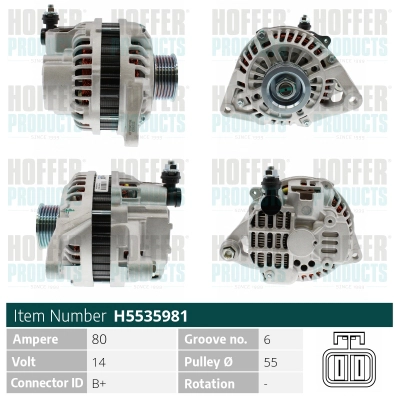 Alternateur HOFFER H5535981