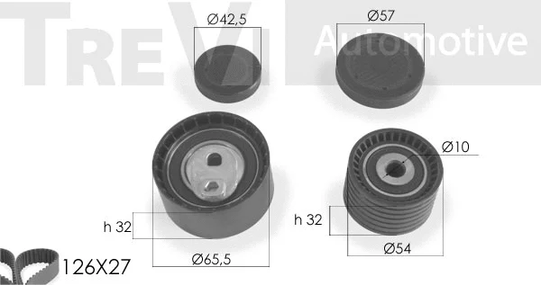 Kit de courroie crantée TREVI AUTOMOTIVE KD1214