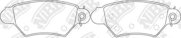 Kit de plaquettes de frein, frein à disque NiBK PN0162