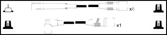 Kit de câbles d'allumage LEMARK HOES1376T