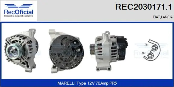 Alternateur RECOFICIAL REC2030171.1