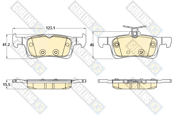 Kit de plaquettes de frein, frein à disque GIRLING 6120372