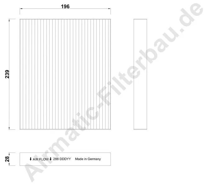 Filtre, air de l'habitacle AIRMATIC Filterbau IF1288