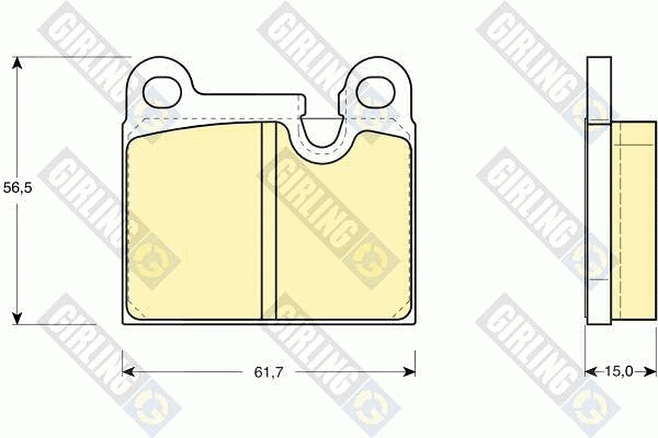 Kit de plaquettes de frein, frein à disque GIRLING 6109192