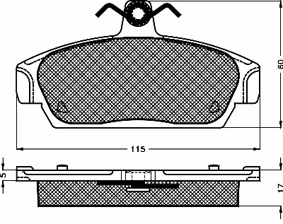 Kit de plaquettes de frein, frein à disque BSF 10120