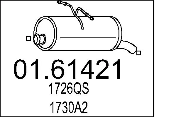 Silencieux arrière MTS 01.61421