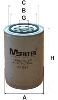 Filtre à carburant MFILTER DF 697