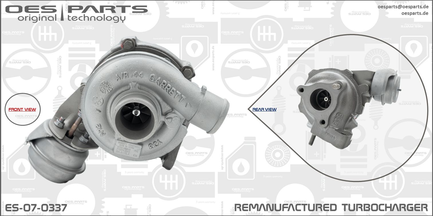 Turbocompresseur, suralimentation OES PARTS ES-07-0337