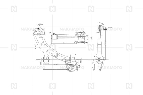 Bras de liaison, suspension de roue NAKAMOTO C02-HON-18010062