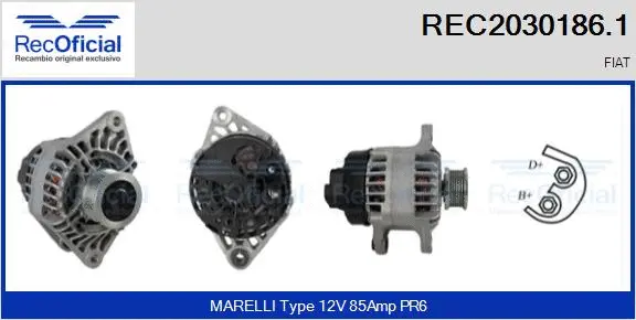 Alternateur RECOFICIAL REC2030186.1