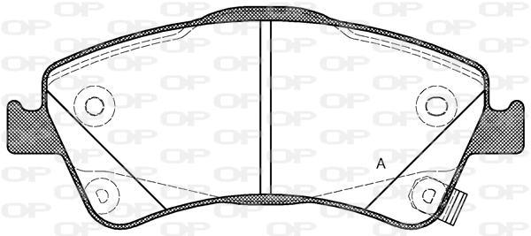 Kit de plaquettes de frein, frein à disque OPEN PARTS BPA1341.02
