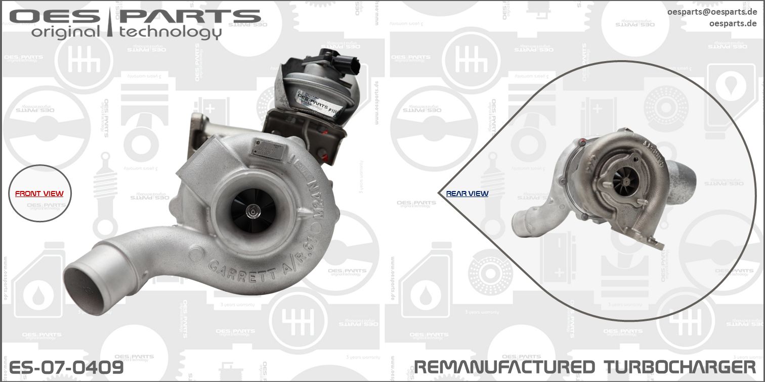 Turbocompresseur, suralimentation OES PARTS ES-07-0409
