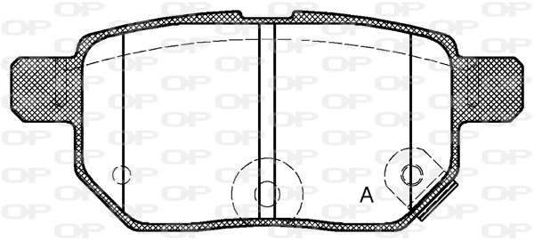 Kit de plaquettes de frein, frein à disque OPEN PARTS BPA1286.22