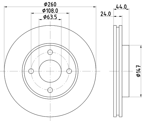 Disque de frein MINTEX MDC799