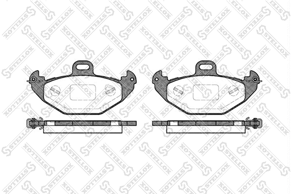 Kit de plaquettes de frein, frein à disque STELLOX 697 000B-SX