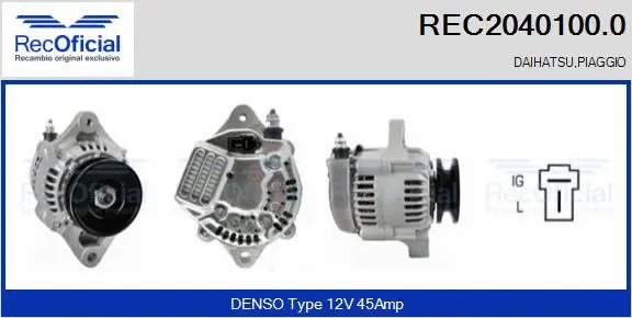 Alternateur RECOFICIAL REC2040100.0
