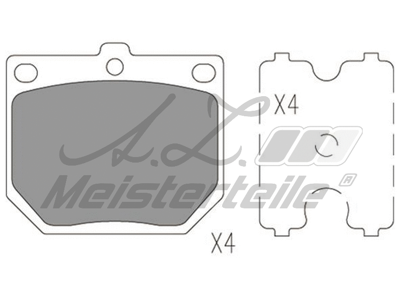 Kit de plaquettes de frein, frein à disque A.Z. Meisterteile AZMT-44-022-2576