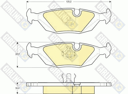 Kit de plaquettes de frein, frein à disque GIRLING 6102992