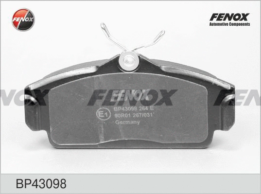 Kit de plaquettes de frein, frein à disque FENOX BP43098