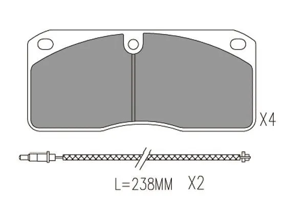 Kit de plaquettes de frein, frein à disque KAVO PARTS KBP-6622