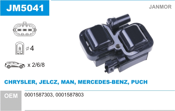 Bobine d'allumage JANMOR JM5041