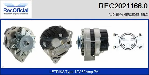 Alternateur RECOFICIAL REC2021166.0
