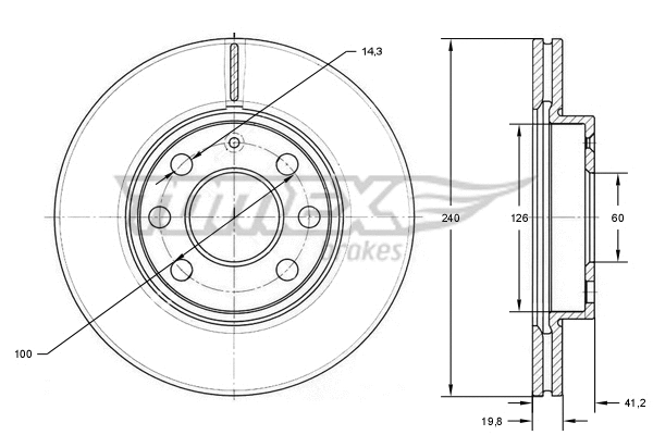 Disque de frein TOMEX Brakes TX 71-21