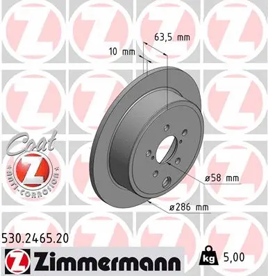 Disque de frein ZIMMERMANN 530.2465.20