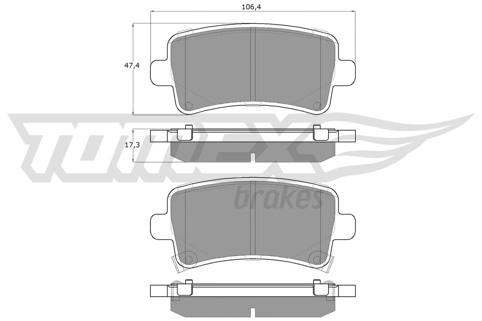 Kit de plaquettes de frein, frein à disque TOMEX Brakes TX 16-36