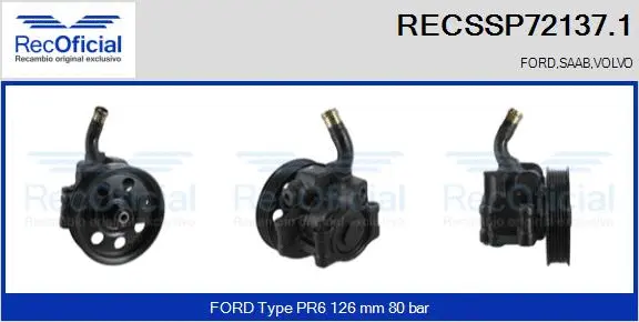 Pompe hydraulique, direction RECOFICIAL RECSSP72137.1