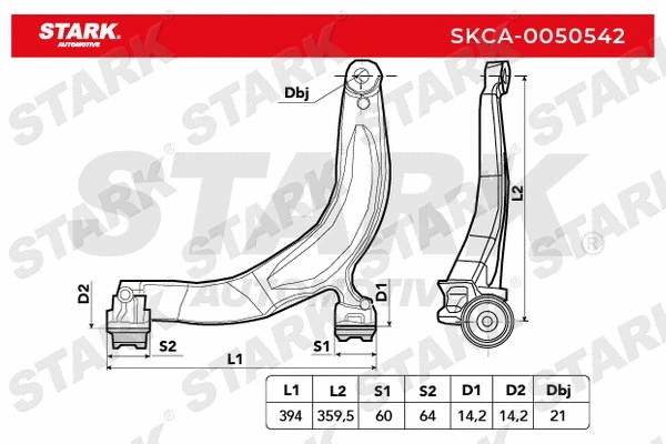 Bras de liaison, suspension de roue Stark SKCA-0050542