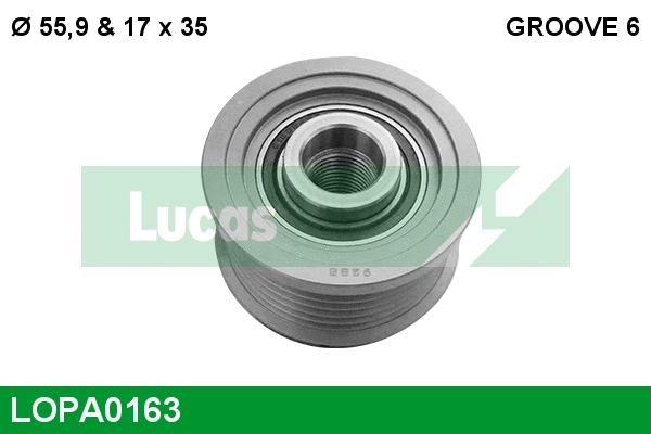 Poulie roue libre, alternateur LUCAS LOPA0163