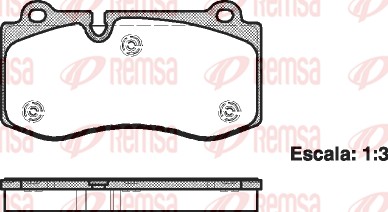 Kit de plaquettes de frein, frein à disque REMSA 1202.00