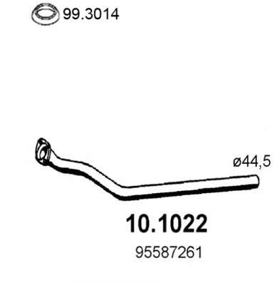 Tuyau d'échappement ASSO 10.1022