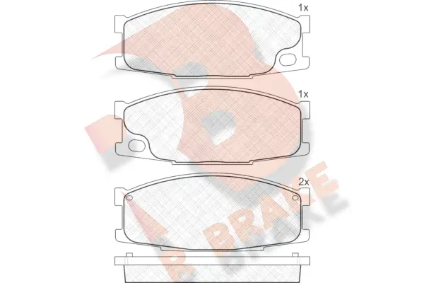 Kit de plaquettes de frein, frein à disque R BRAKE RB1504
