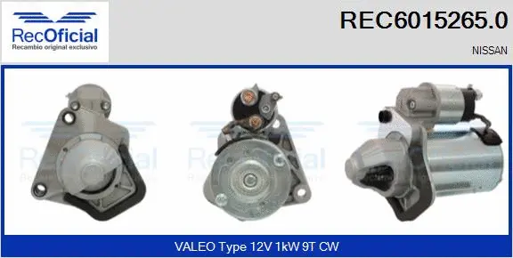 Démarreur RECOFICIAL REC6015265.0